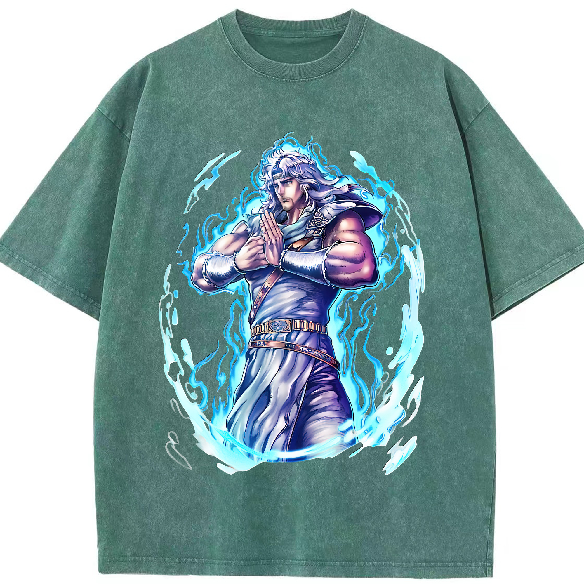 （画像用） 北斗の拳 Fist of the North Star 綿100% ヴィンテージ風 半袖Tシャツ（フロントプリント）
